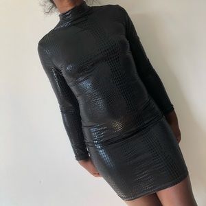 Long sleeve turtle neck dress